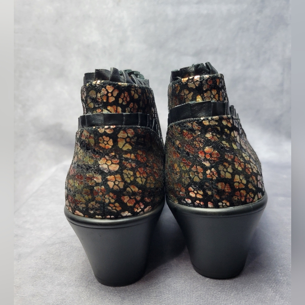 Alegria Hannah Autumn Poppy‎ Ankle Boots Metallic Ruffle EU Size 40 / US 10 - Picture 4 of 8